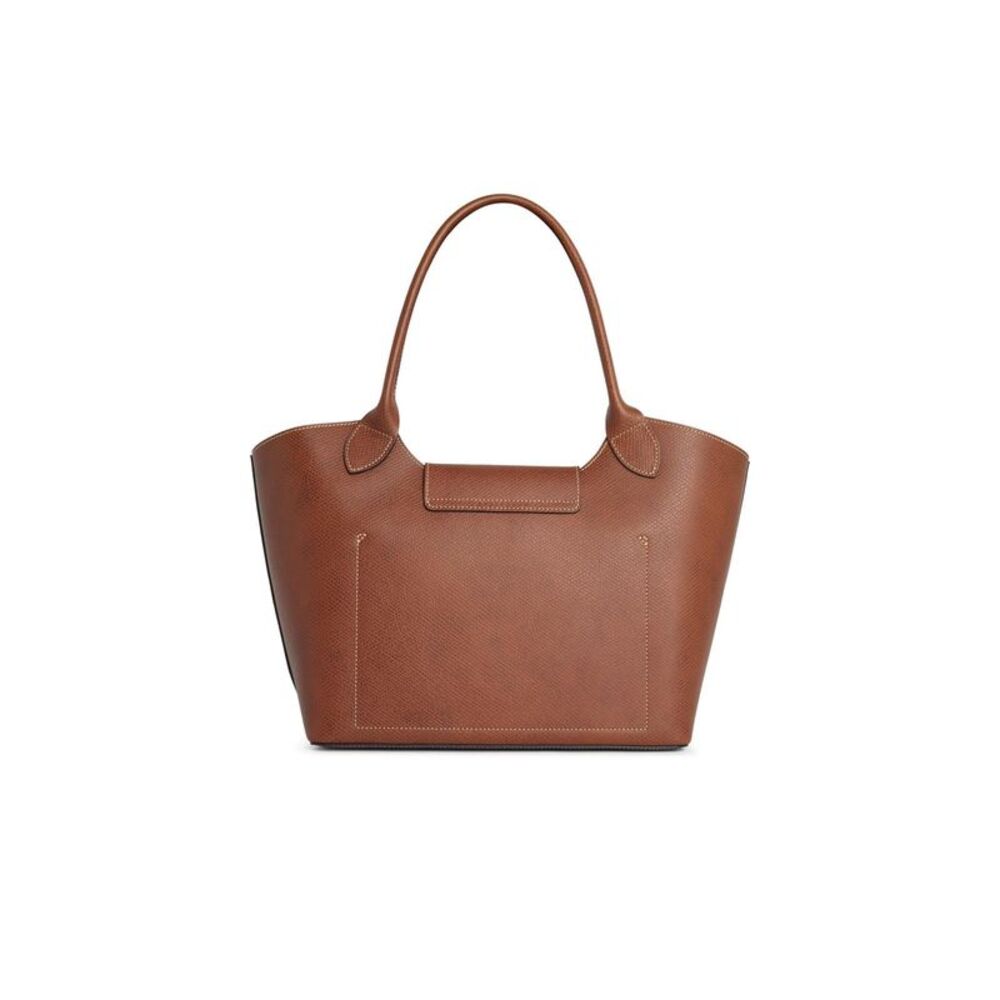 Longchamp L 'Épure' Brown Leather Shoulder Bag Women - Picture 3 of 3